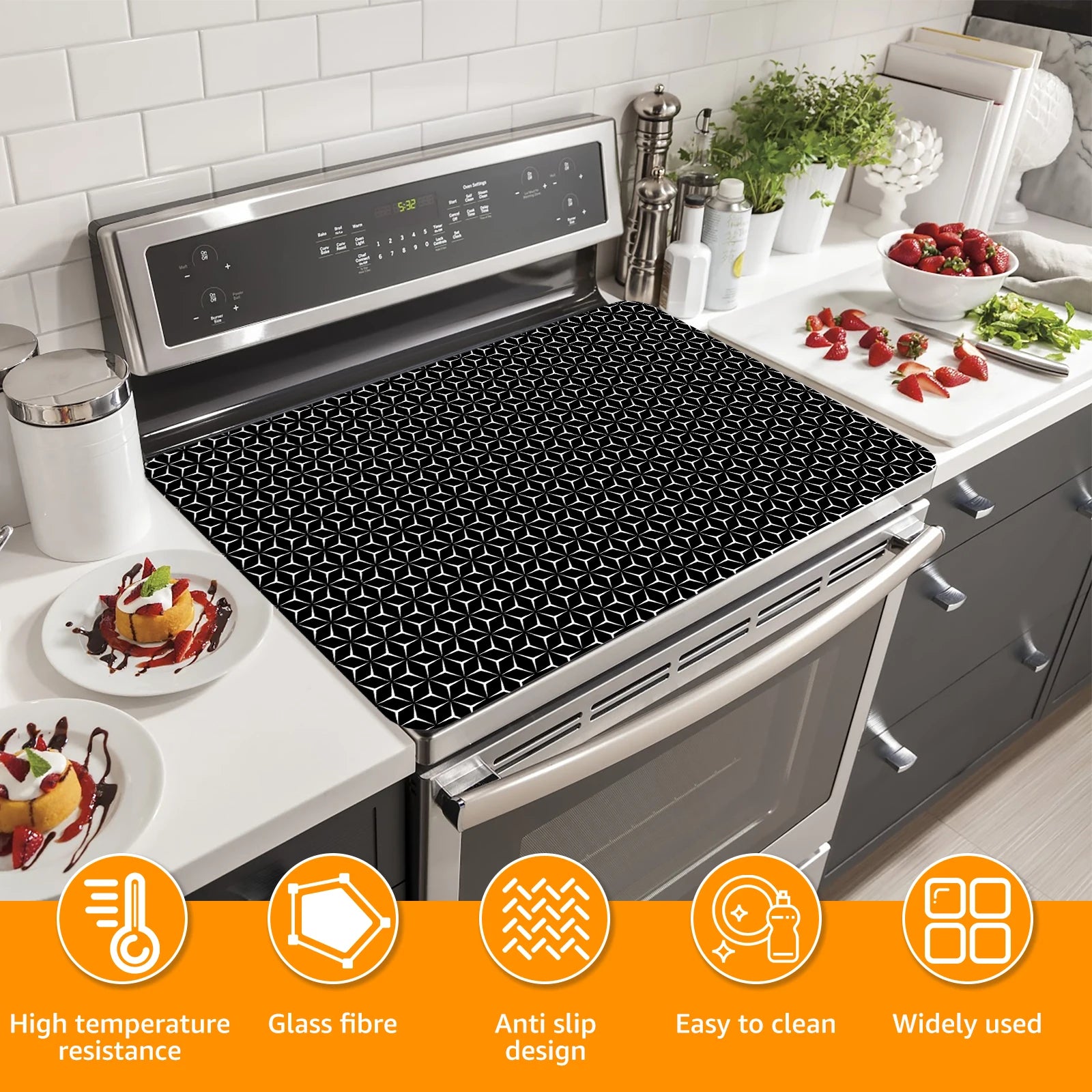 Silicone Induction Cooktop Protector Mat – 30.8×20.5"