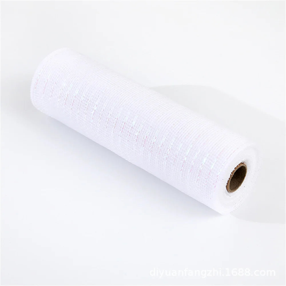 10 Yards Glitter Mesh Christmas Ribbon