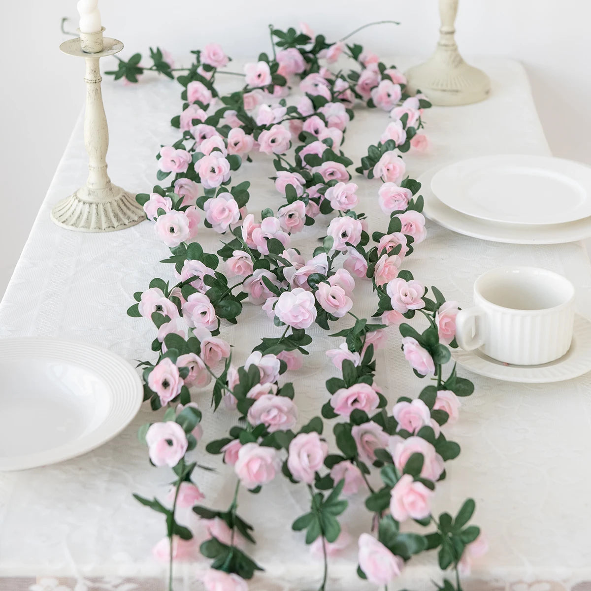 250CM Artificial Rose Vine – Decorative Fake Flower Garland