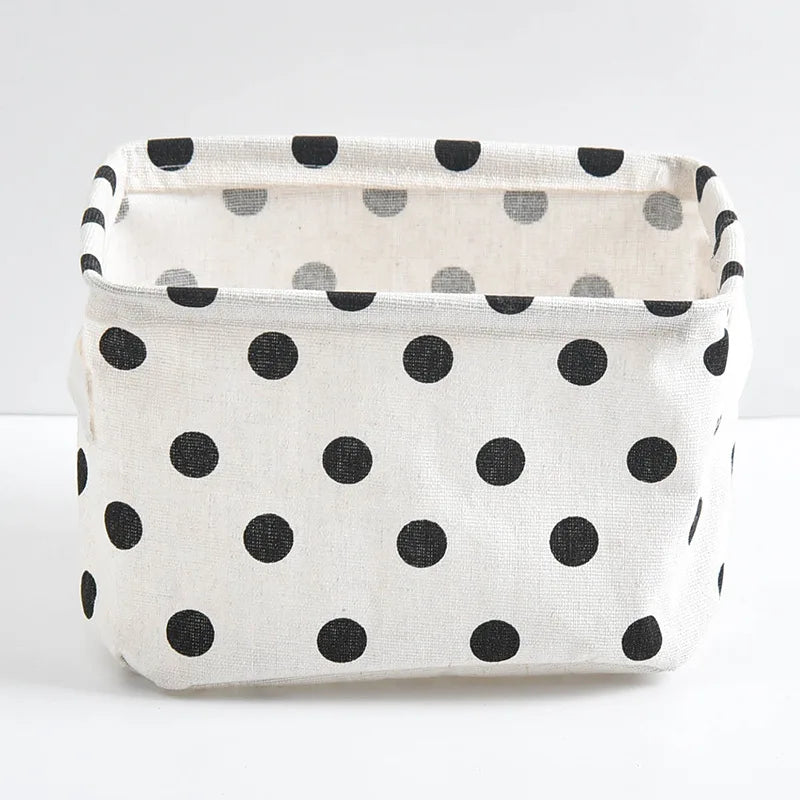 Small Foldable Canvas Storage Basket