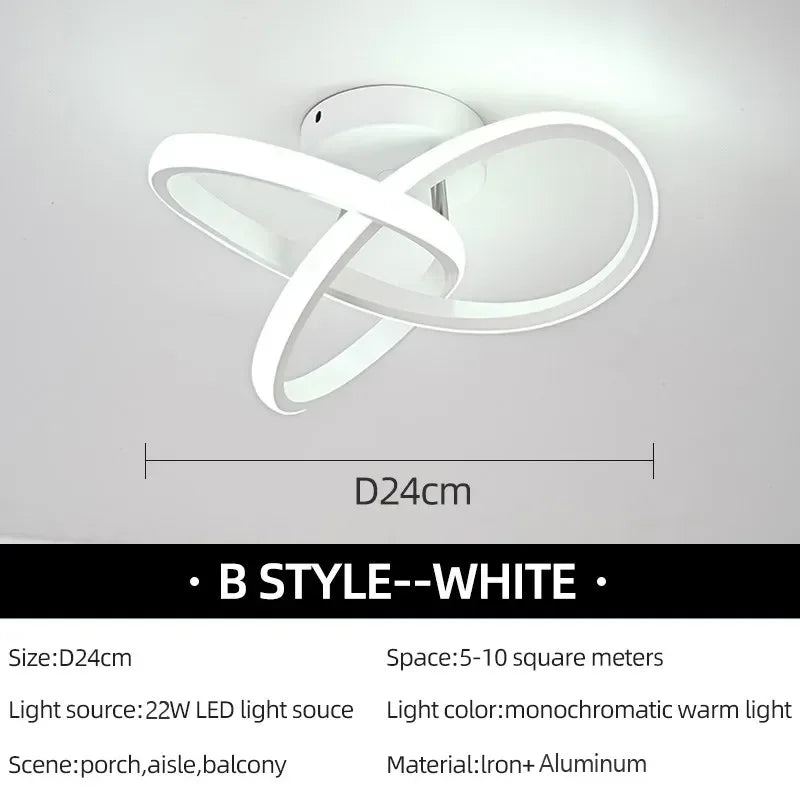 Modern LED Trefoil Ceiling Light – Dimmable Acrylic Lamp