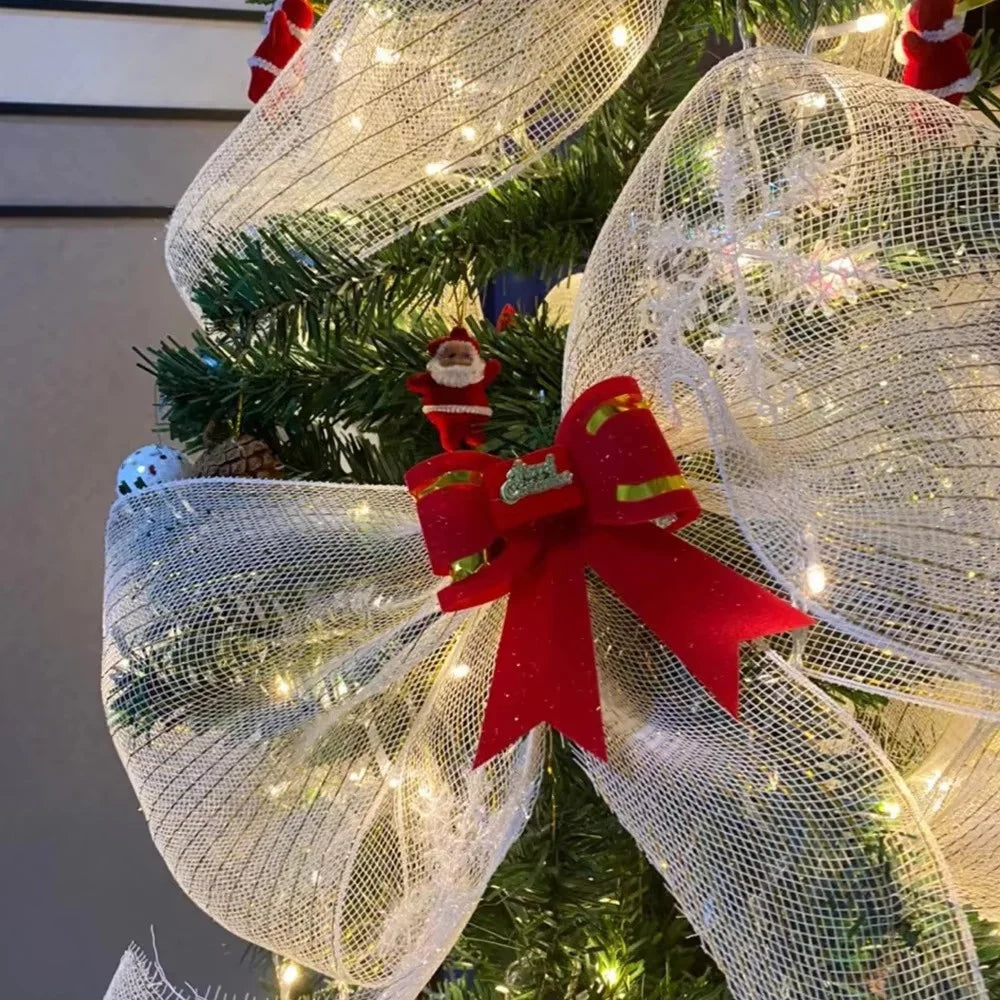 10 Yards Glitter Mesh Christmas Ribbon