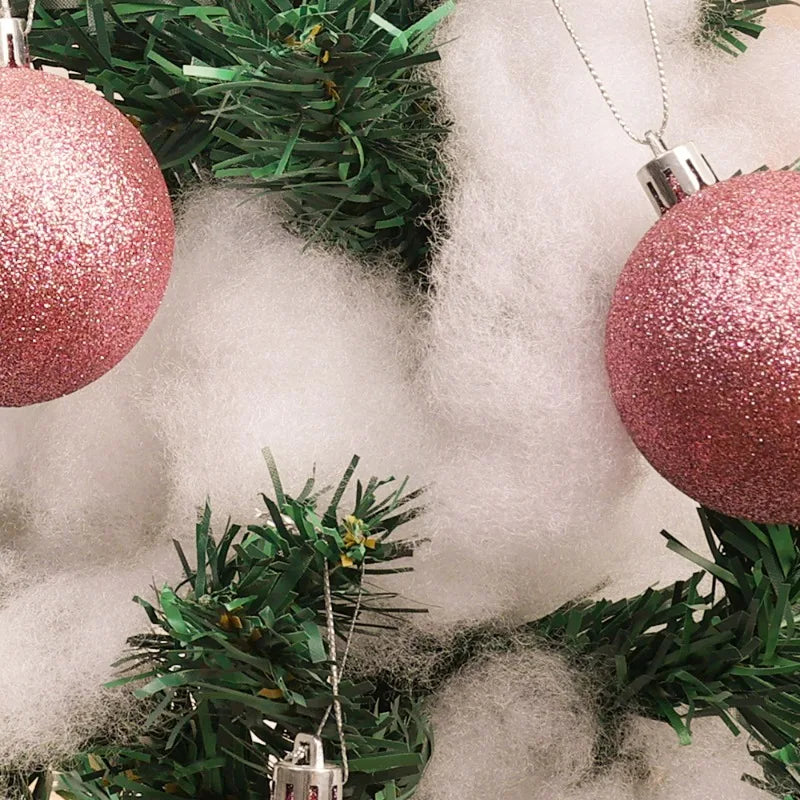 Fluffy Artificial Snow Cotton Decoration Set