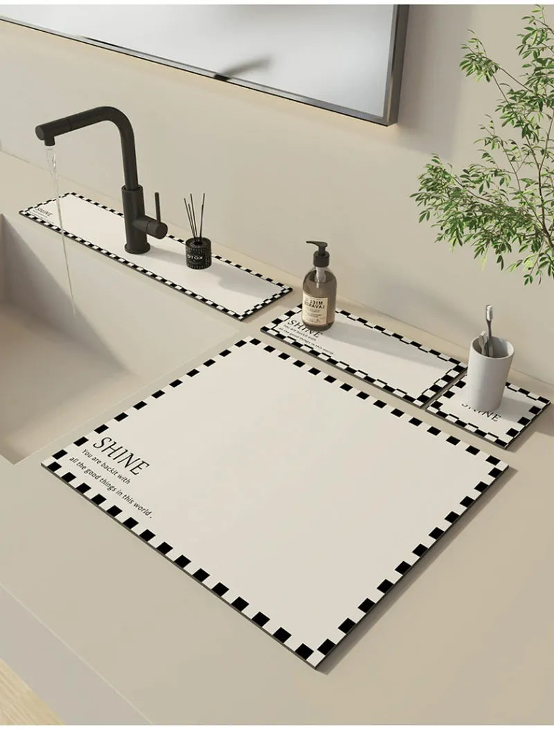 Diatomite Sink Splash Pad – Absorbent Drying Mat