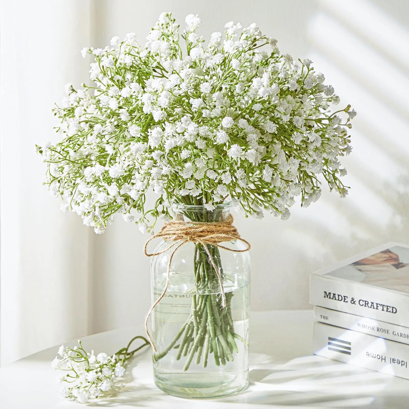 10/15pcs Artificial Baby’s Breath – Fake Gypsophila Flower Stems