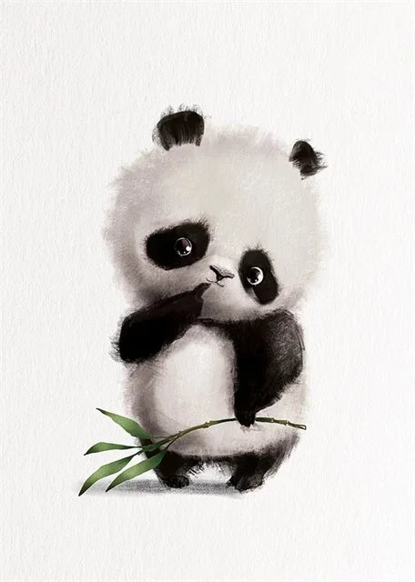 Cute Baby Animals Nursery Wall Art – Kawaii Bunny, Fox, Panda Prints