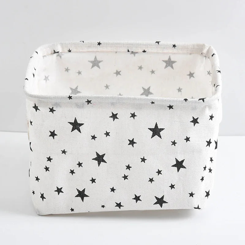 Small Foldable Canvas Storage Basket