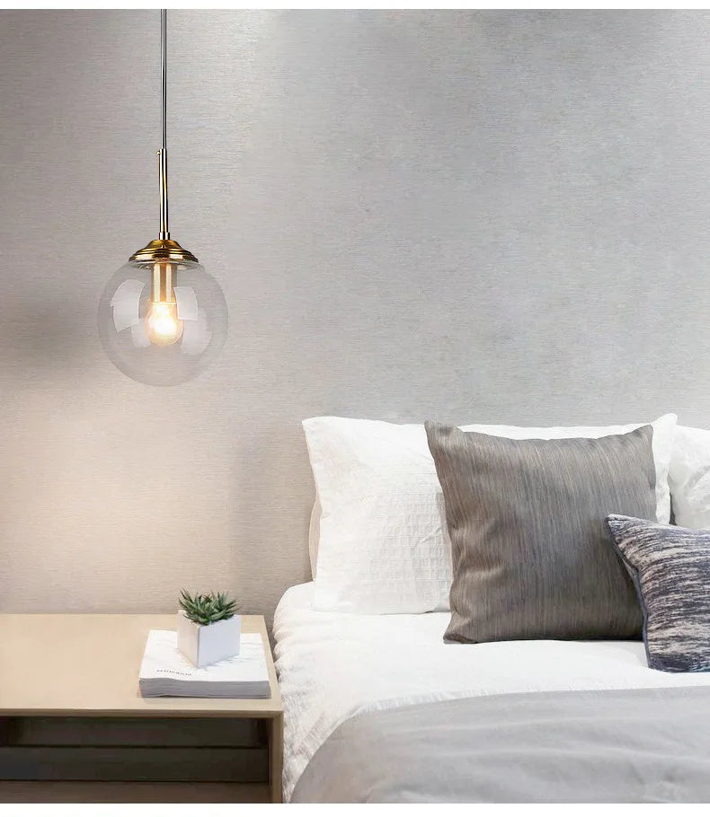 Modern Luxury Nordic LED Glass Pendant Lamp