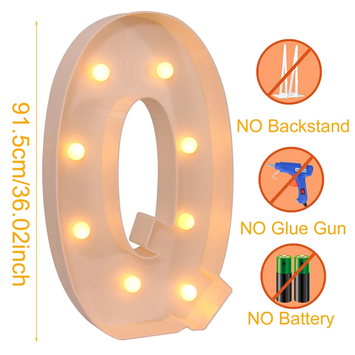91.5cm Giant LED Light Frame Box – Party Decor