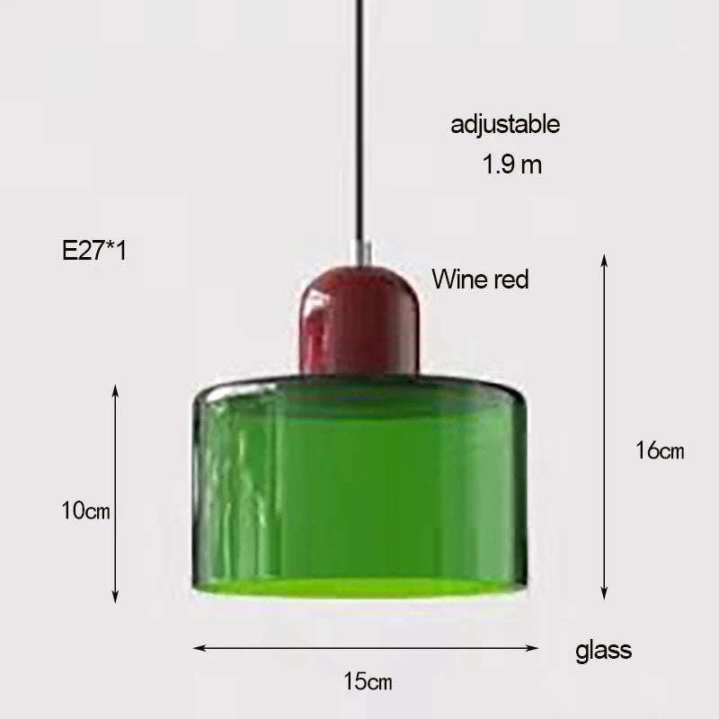 Nordic Modern Glass Bedside Pendant Lamp – E27