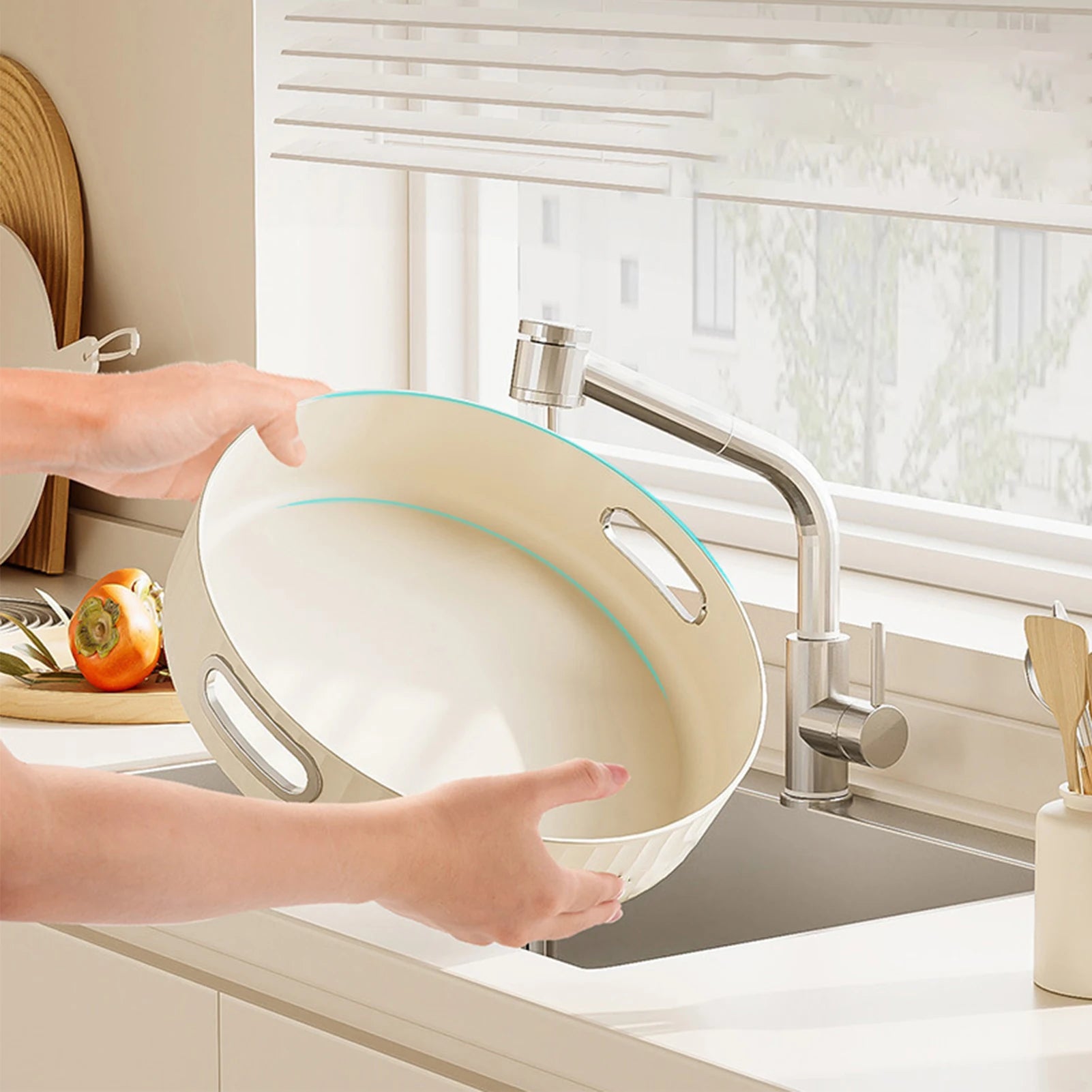 Creamy White Rotatable Multi-Purpose Countertop Tray