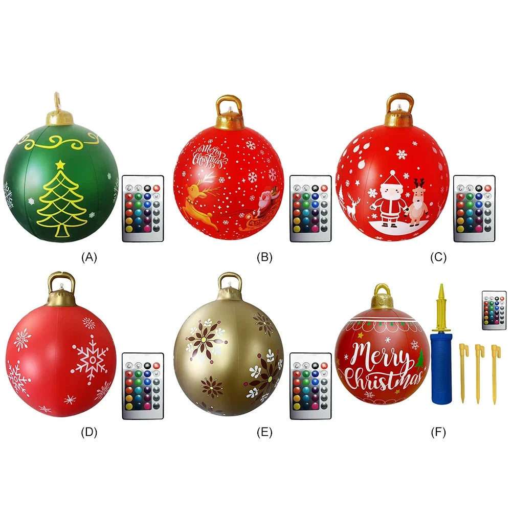 Giant Luminous Inflatable Christmas Ball with LED Lights