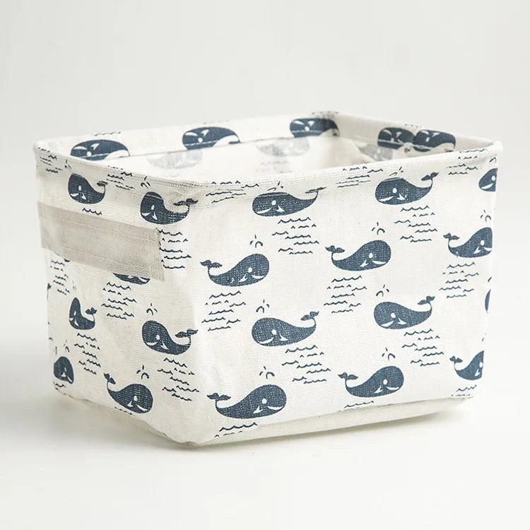 Small Foldable Canvas Storage Basket