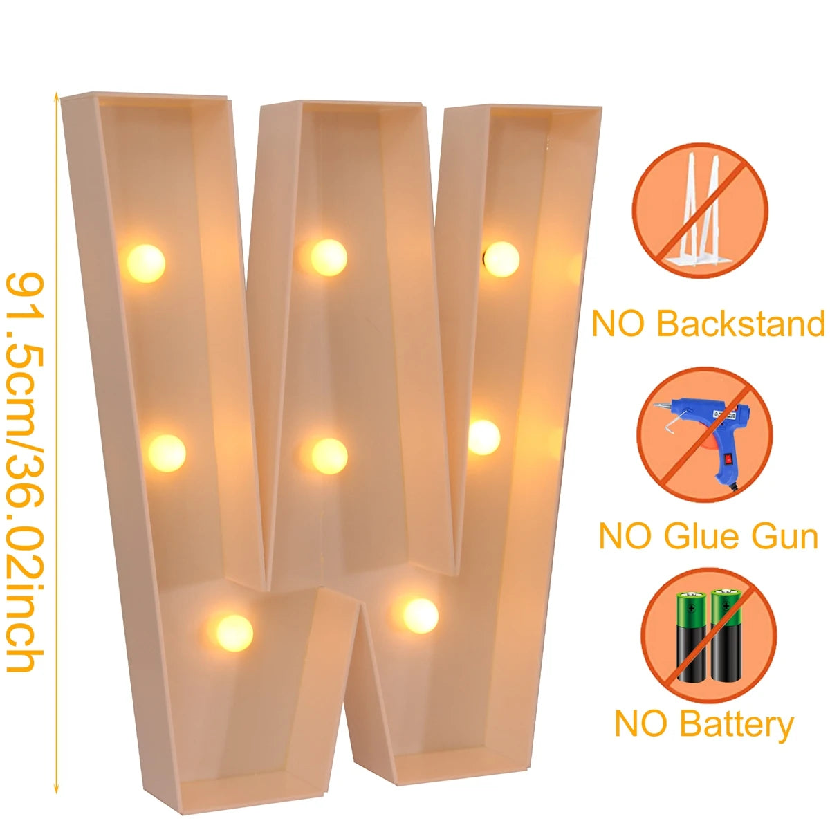 91.5cm Giant LED Light Frame Box – Party Decor