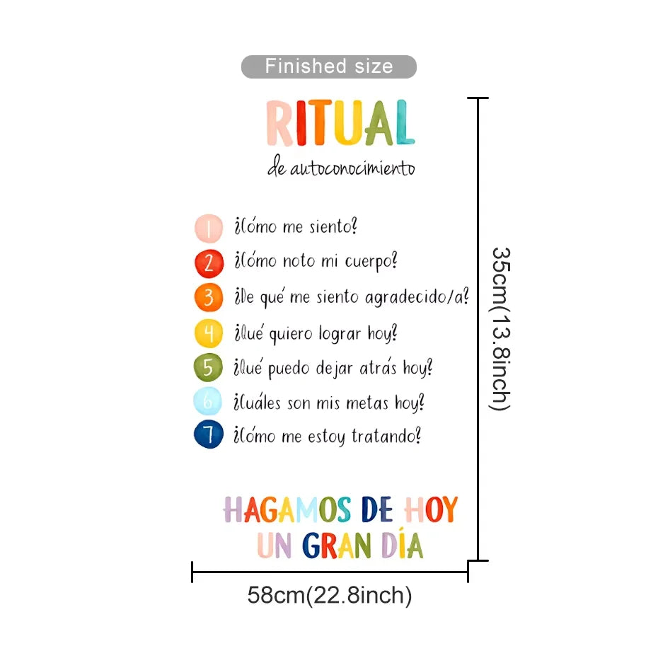 Spanish Wall Stickers for Kids Room & Therapy Office