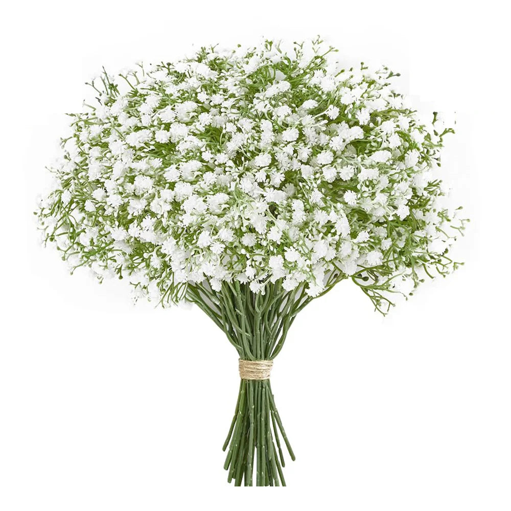 10/15pcs Artificial Baby’s Breath – Fake Gypsophila Flower Stems