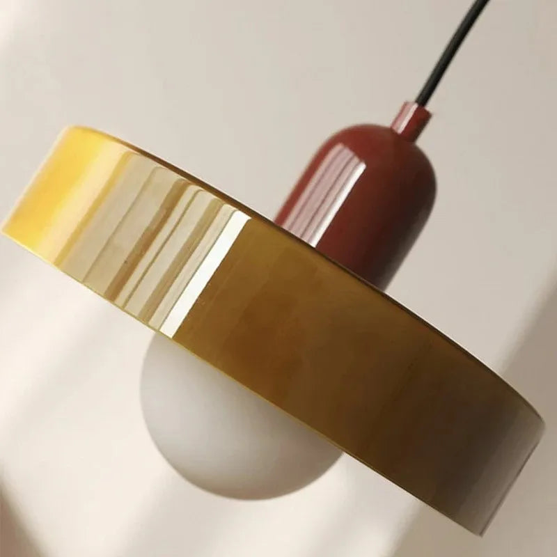 Nordic Glass Pendant Light – Pink/Orange/White Home Lighting