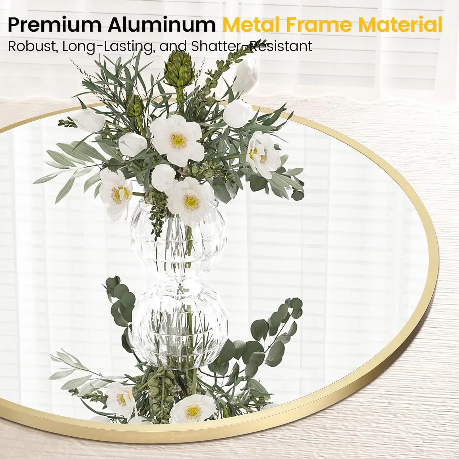 Round Metal Frame Wall Mirror – Multiple Sizes