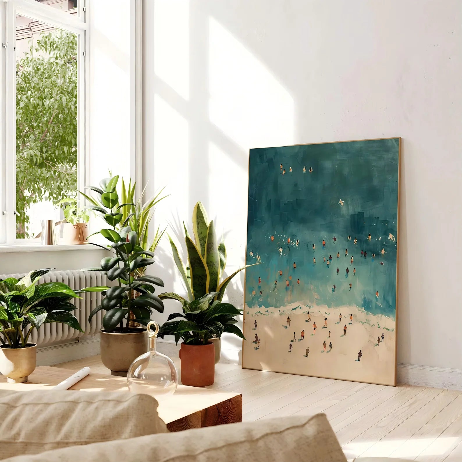 Tiny Swimmers Ocean Print Wall Art