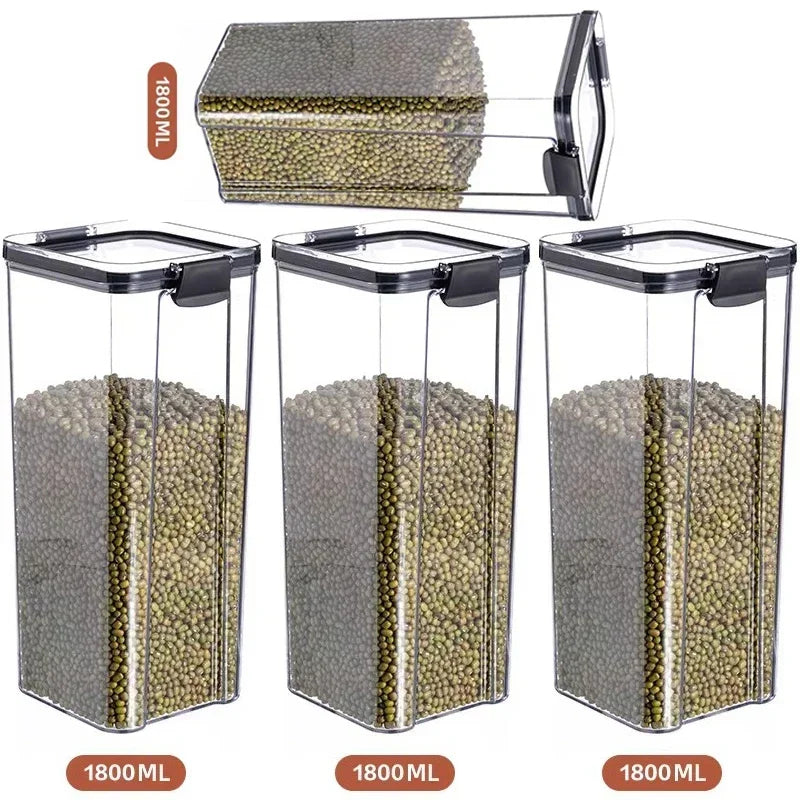 Kitchen Stackable Sealed Food Storage Containers Set (460–1800ml)