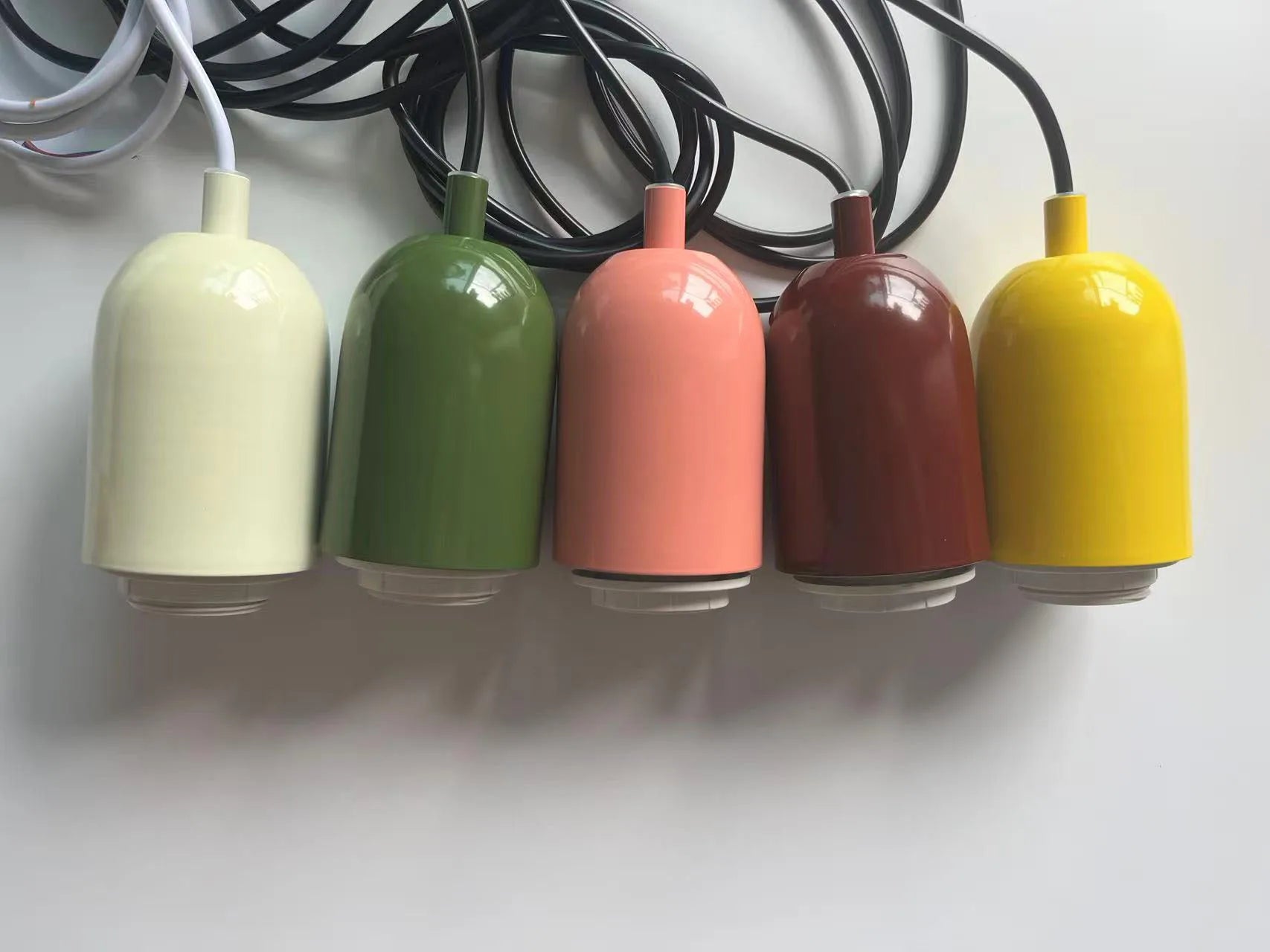Nordic Glass Pendant Light – Pink/Orange/White Home Lighting