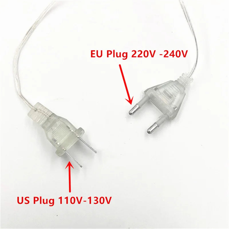 5M Outdoor LED Waterfall Curtain String Lights