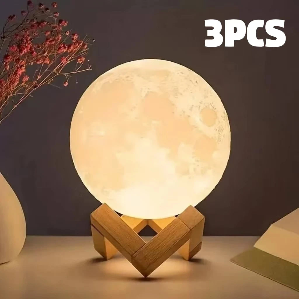 8cm DIY Galaxy Moon Lamp with Stand