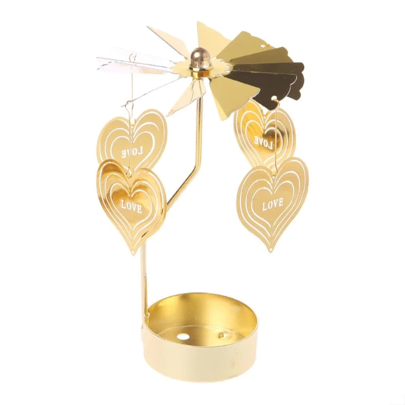 Metal Rotating Candle Holder – Christmas & Party Decor