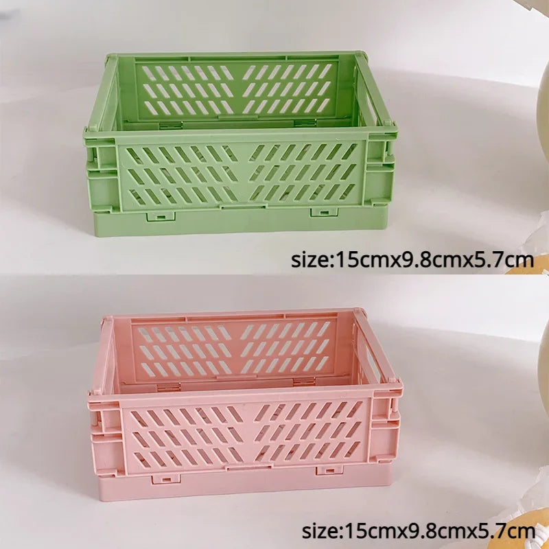 Plastic Foldable Storage Crate Box Organizer