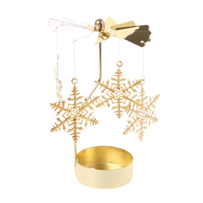 Metal Rotating Candle Holder – Christmas & Party Decor