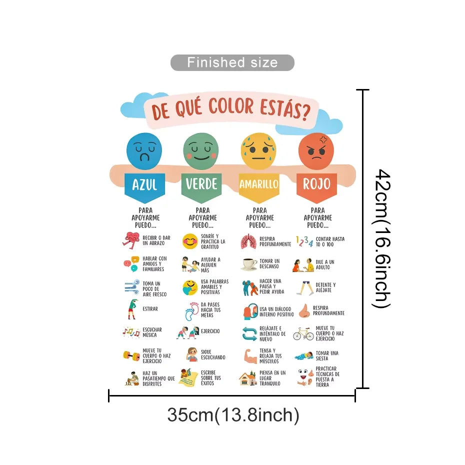 Spanish Wall Stickers for Kids Room & Therapy Office