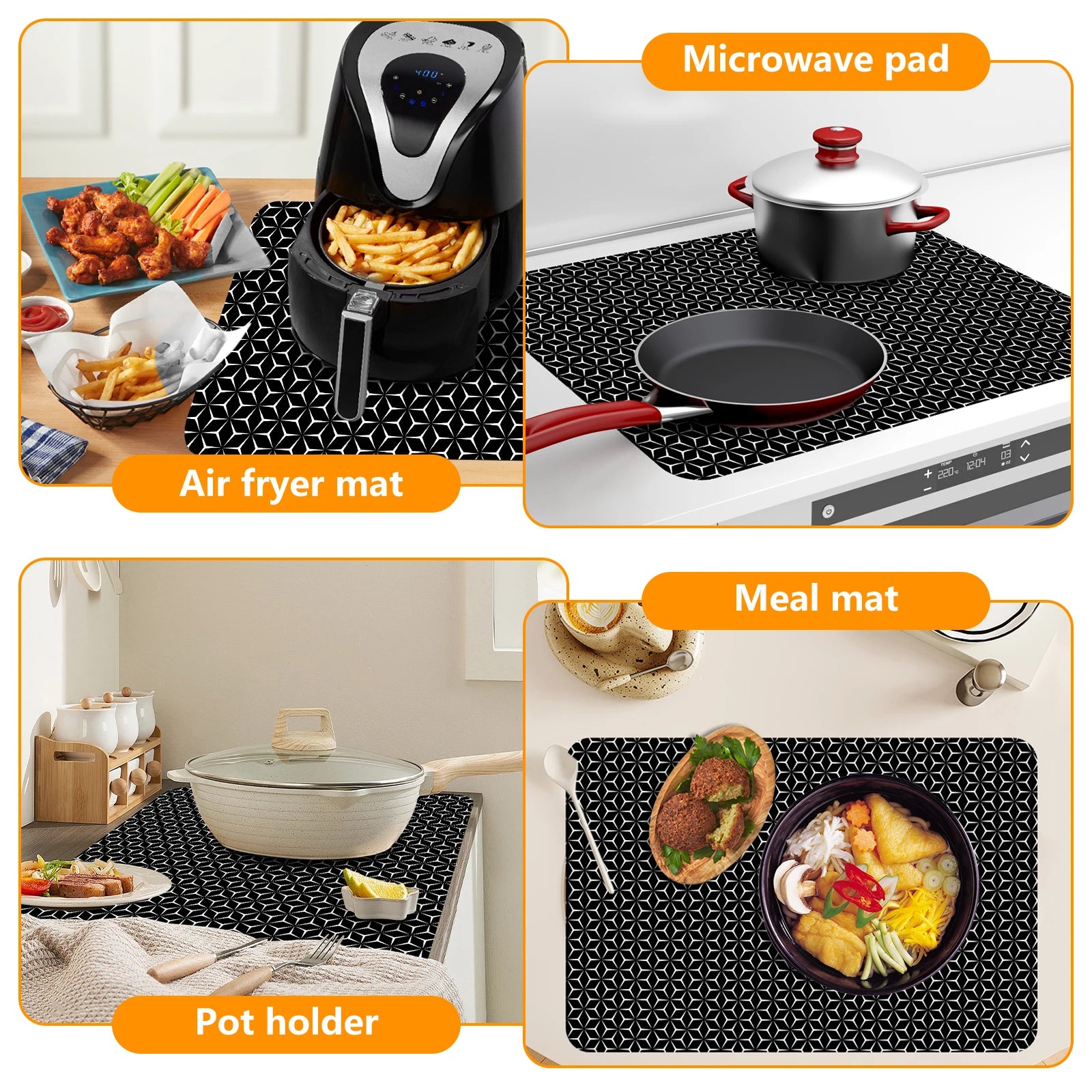 Silicone Induction Cooktop Protector Mat – 30.8×20.5"