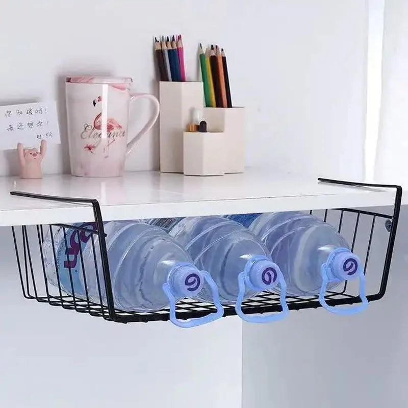 Hanging Kitchen Storage Rack – Layered Cabinet Organizer