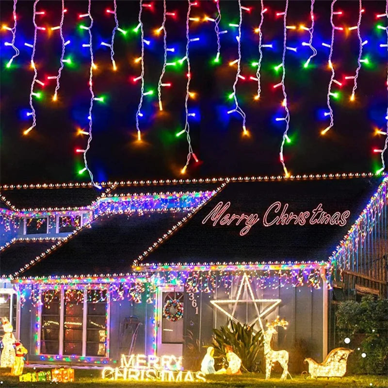 5M Outdoor LED Waterfall Curtain String Lights