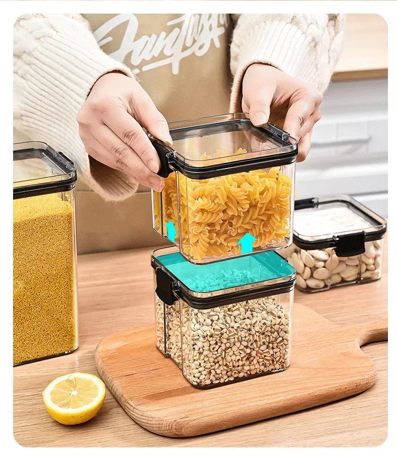 Kitchen Stackable Sealed Food Storage Containers Set (460–1800ml)