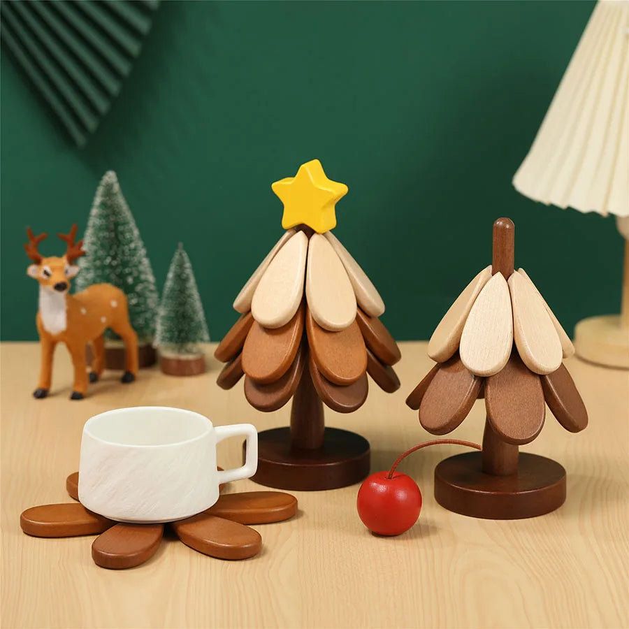 Wooden Tree Insulation Mat – Anti-Scalding Dining Table Decor