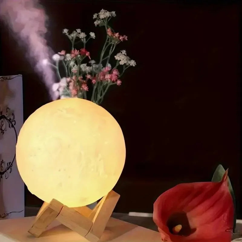 8cm DIY Galaxy Moon Lamp with Stand