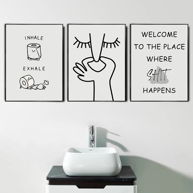 Abstract Funny Bathroom Smell Poster