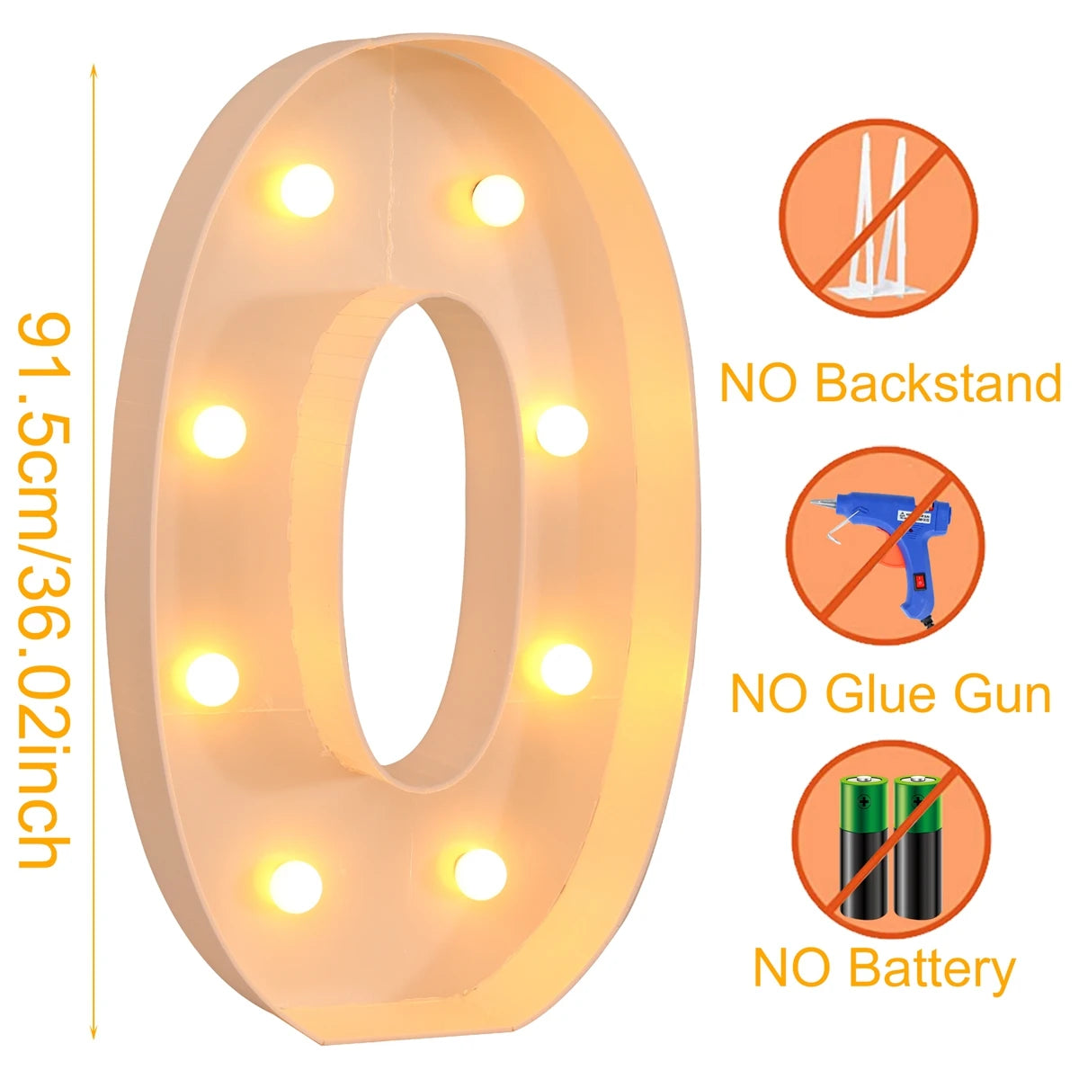 91.5cm Giant LED Light Frame Box – Party Decor