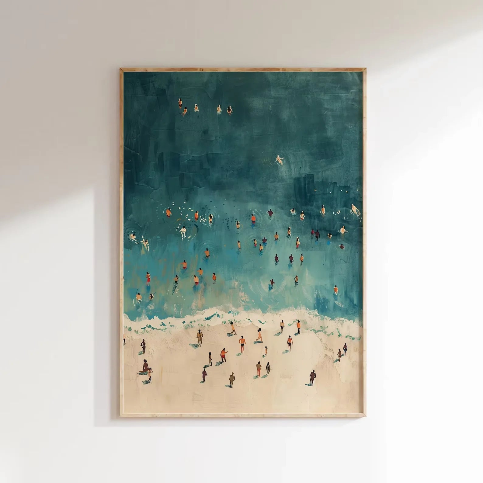 Tiny Swimmers Ocean Print Wall Art
