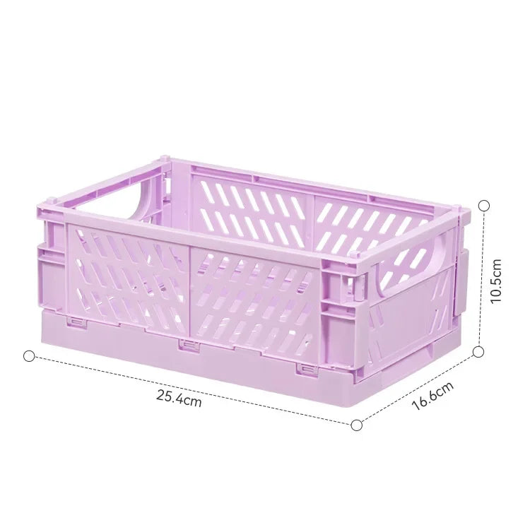 Plastic Foldable Storage Crate Box Organizer
