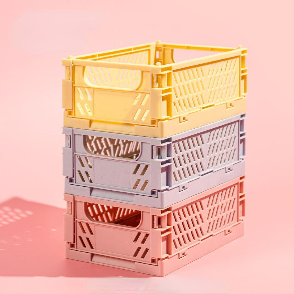 Plastic Foldable Storage Crate Box Organizer