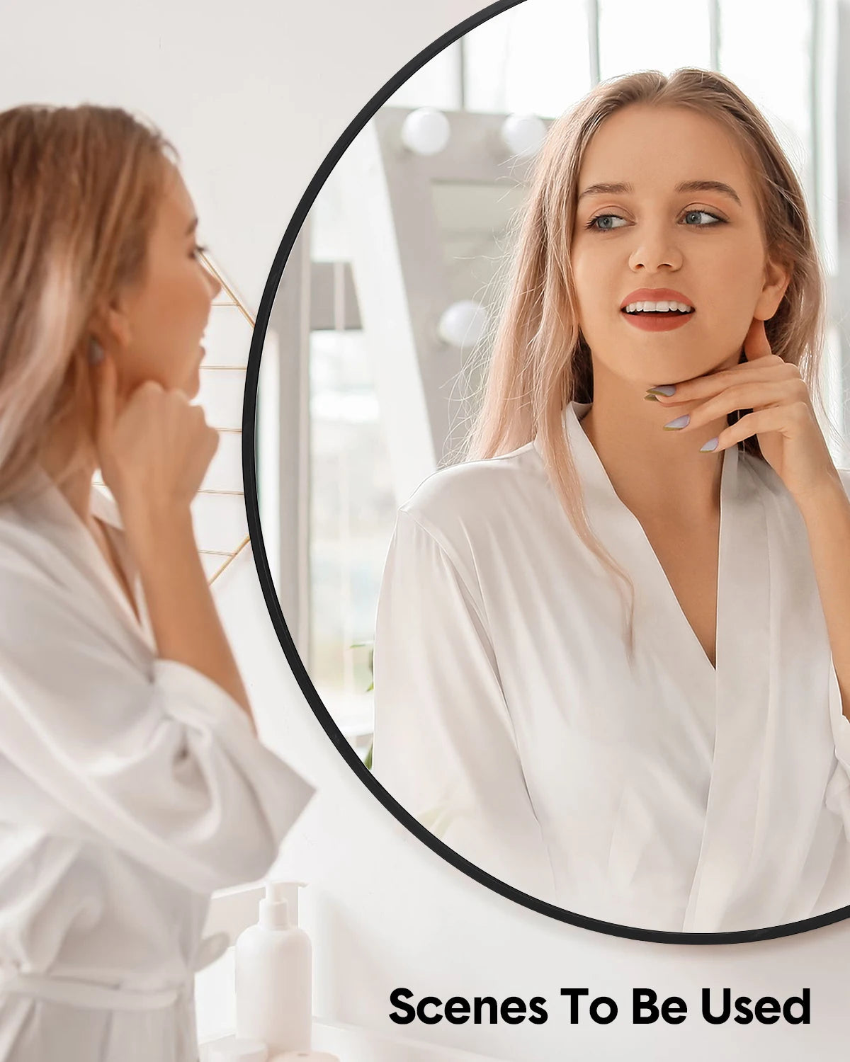 Round Metal Frame Wall Mirror – Multiple Sizes