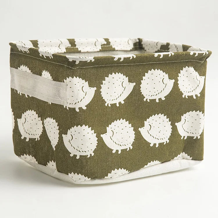 Small Foldable Canvas Storage Basket
