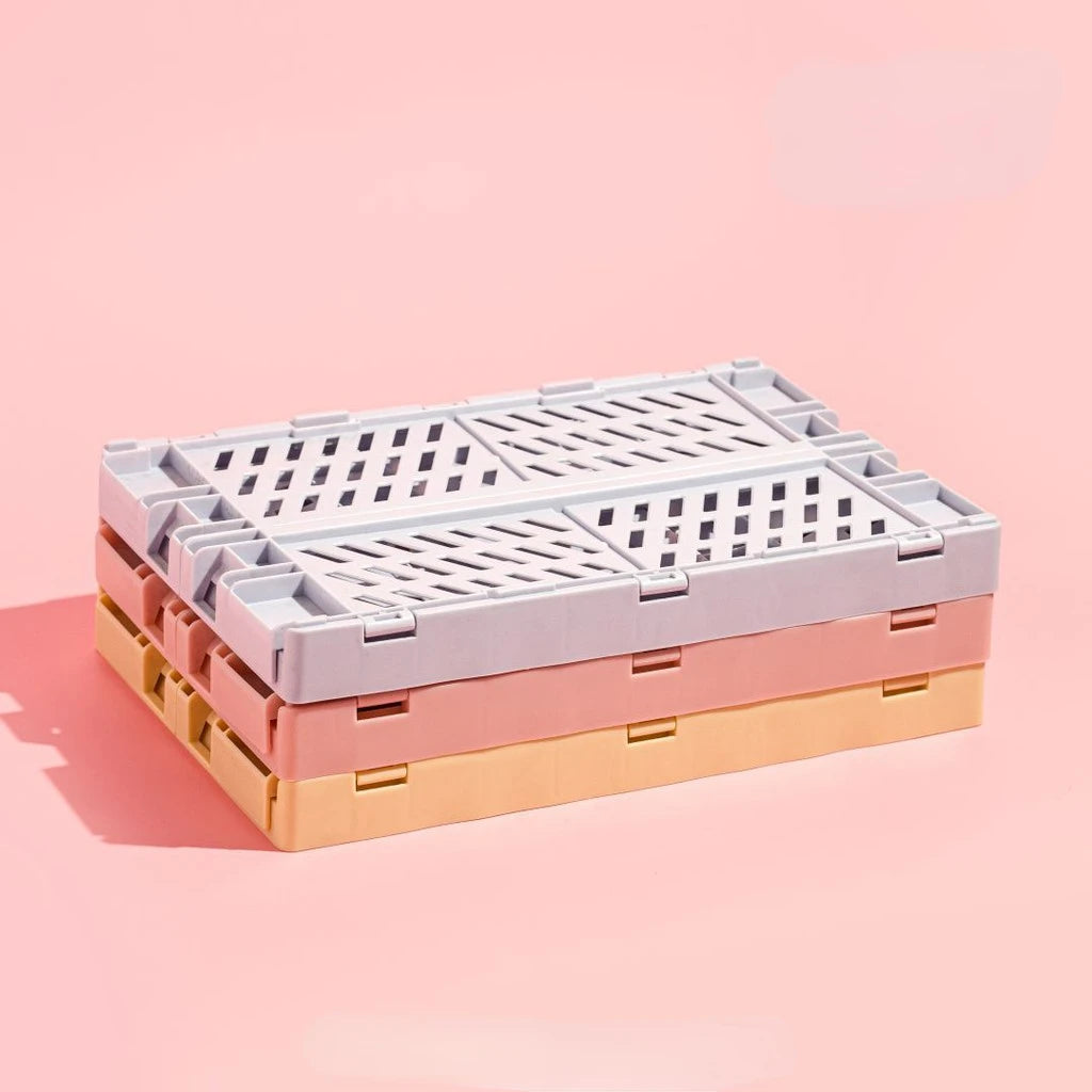 Plastic Foldable Storage Crate Box Organizer