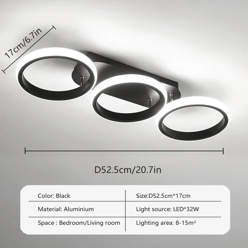 Modern LED Ceiling Light – Round/Square for Home & Hall