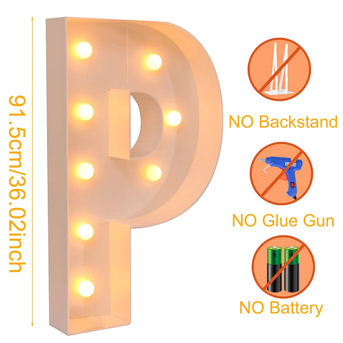 91.5cm Giant LED Light Frame Box – Party Decor