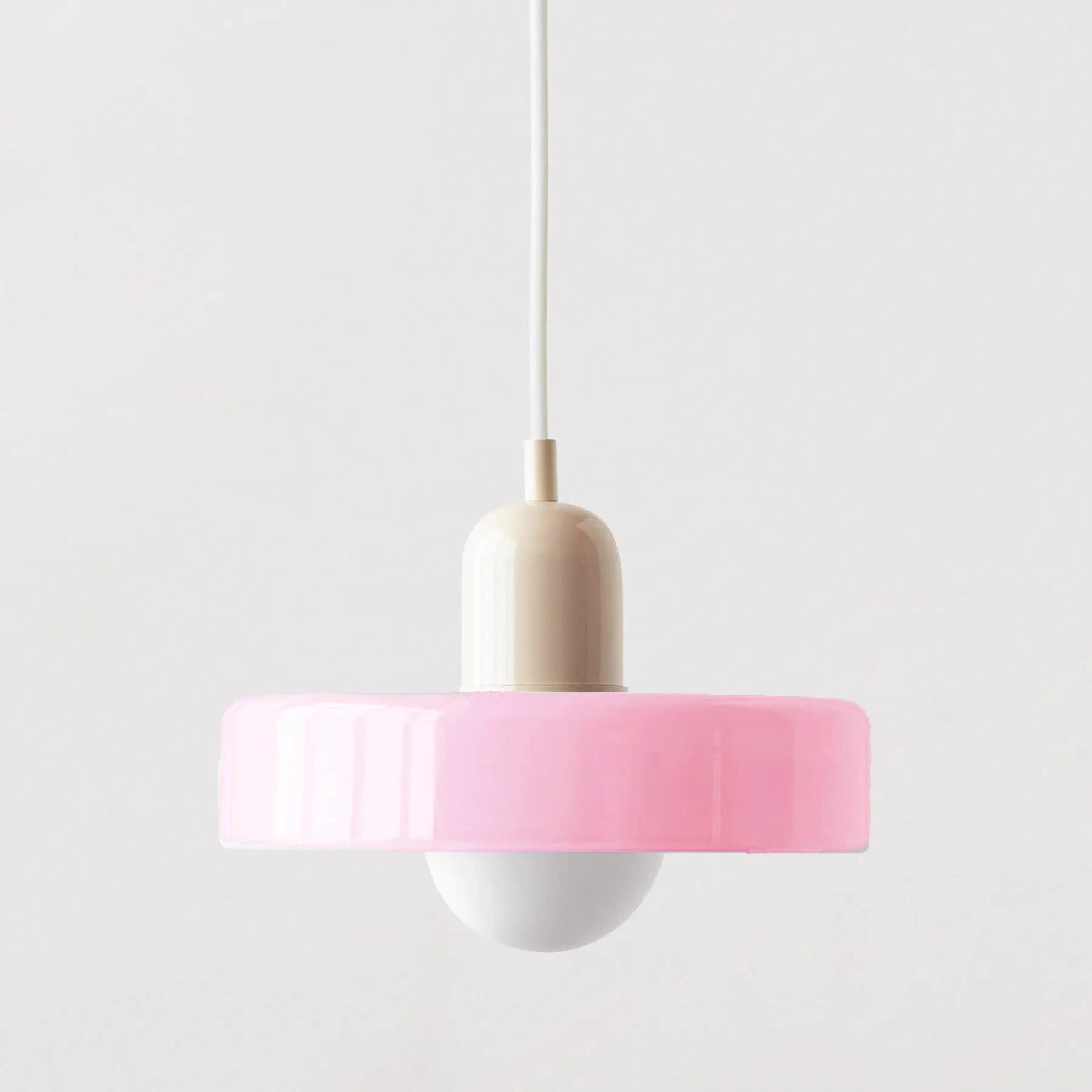 Nordic Glass Pendant Light – Pink/Orange/White Home Lighting
