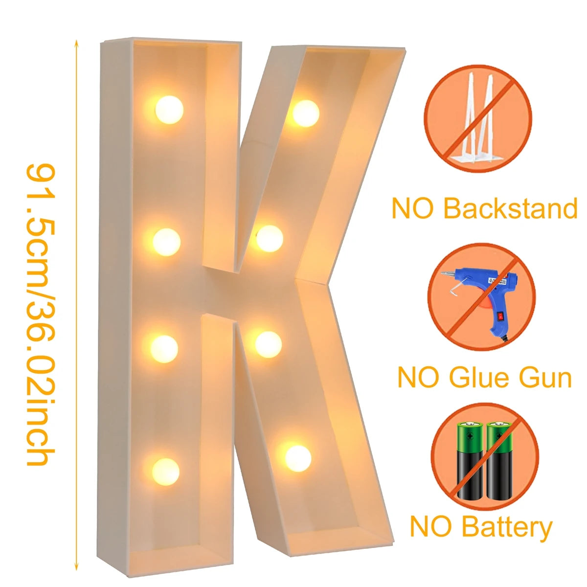 91.5cm Giant LED Light Frame Box – Party Decor