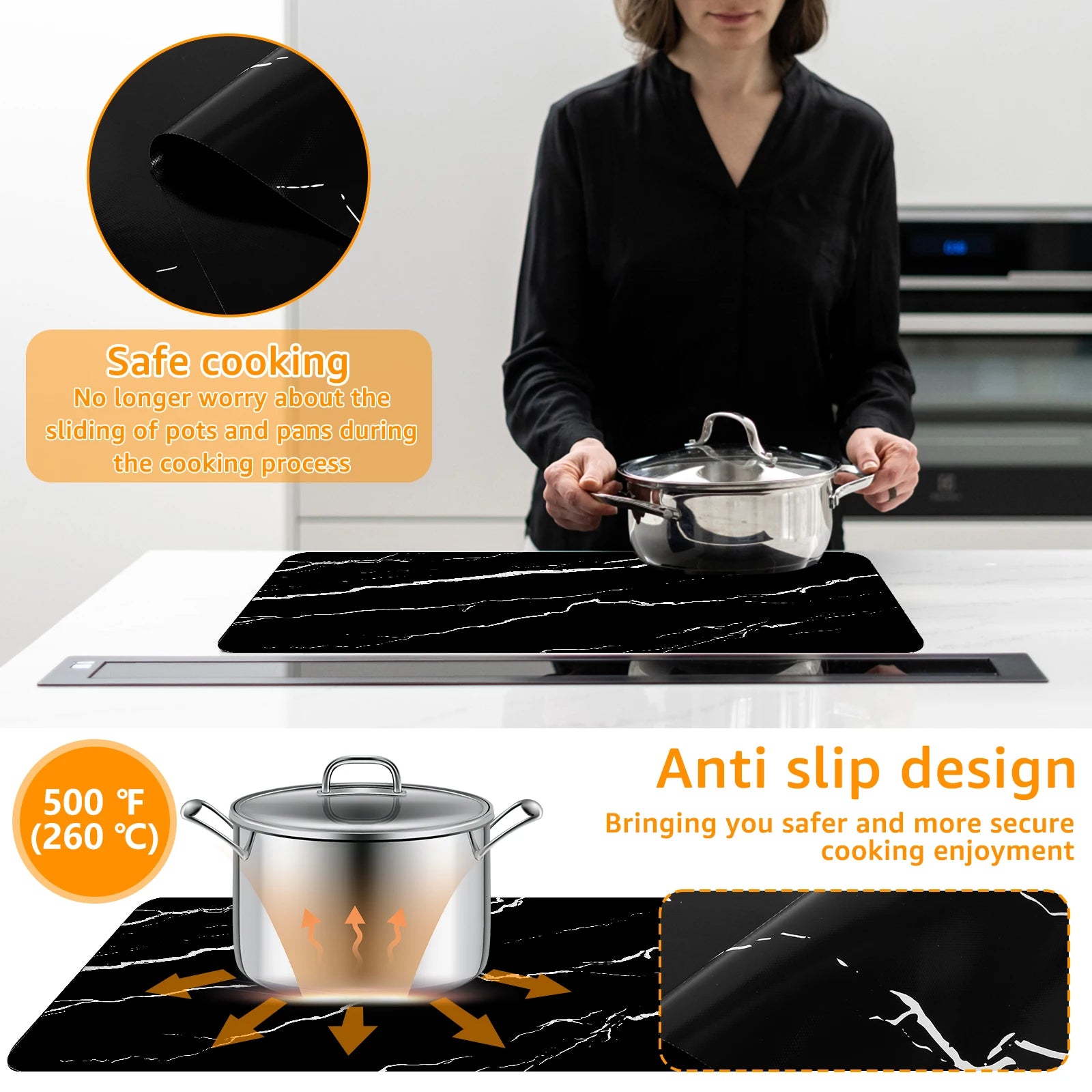 Silicone Induction Cooktop Protector Mat – 30.8×20.5"